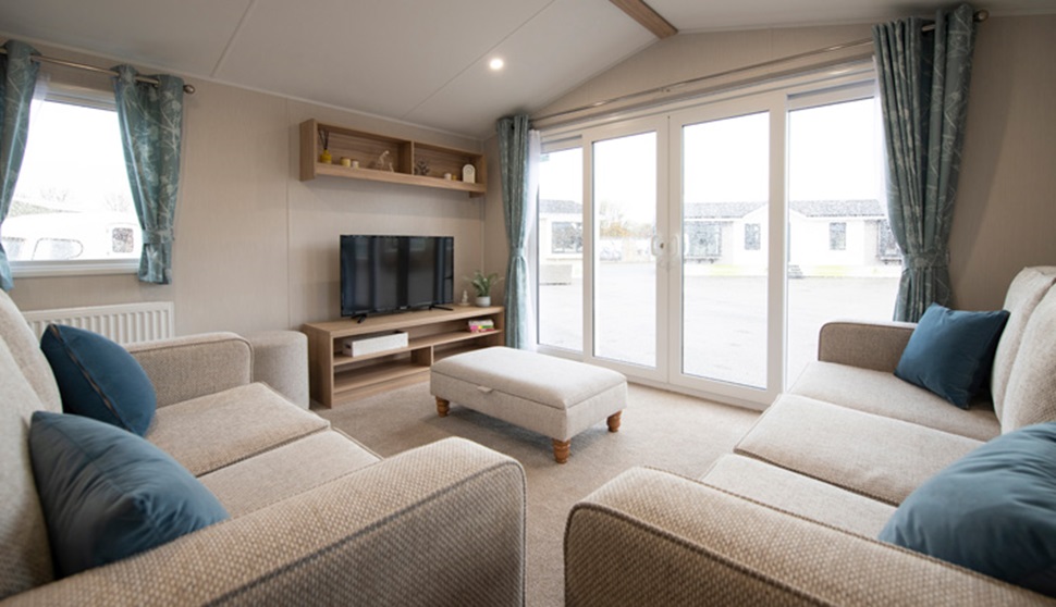 The lounge area of the Willerby Malton static caravan