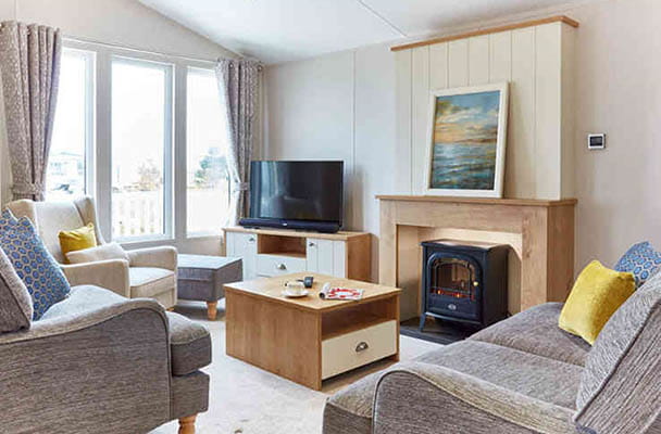 Interior of a lodge at Southview Holiday Park