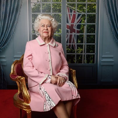 The queen wax model at Madame Tussauds, Blackpool