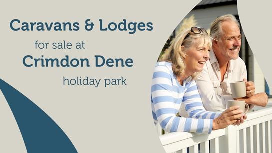 A couple stood on their veranda at Crimdon Dene Holiday Park