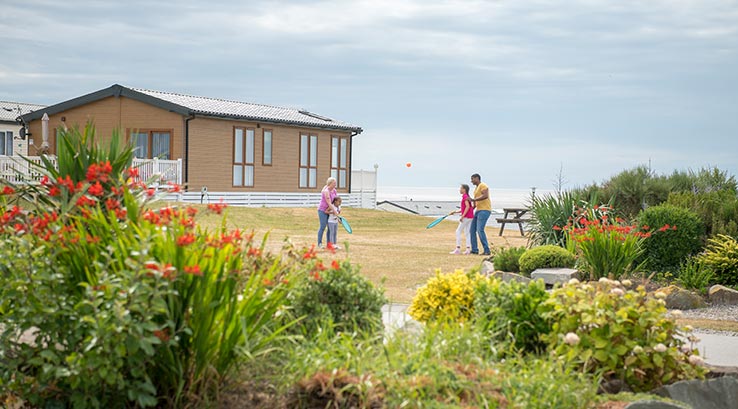 People exploring the park grounds at Ocean Edge Holiday Park