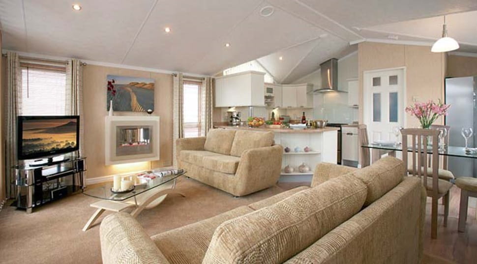 Luxurious lodge living room