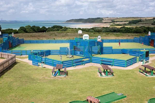 The multi-sports court at Thorness Bay Holiday Park