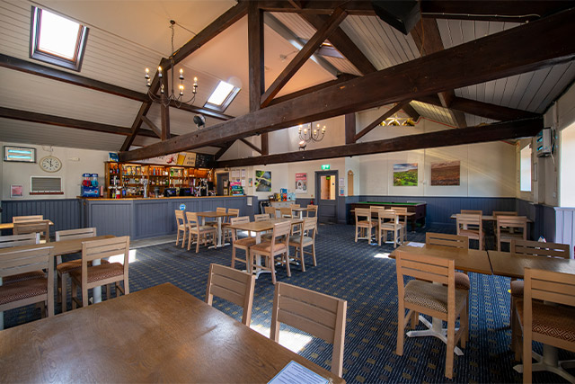 The bar and restaurant at Todber Valley Holiday Park