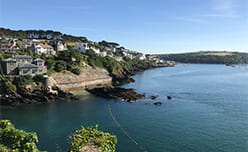 A view over the river mouth in Fowey Cornwall